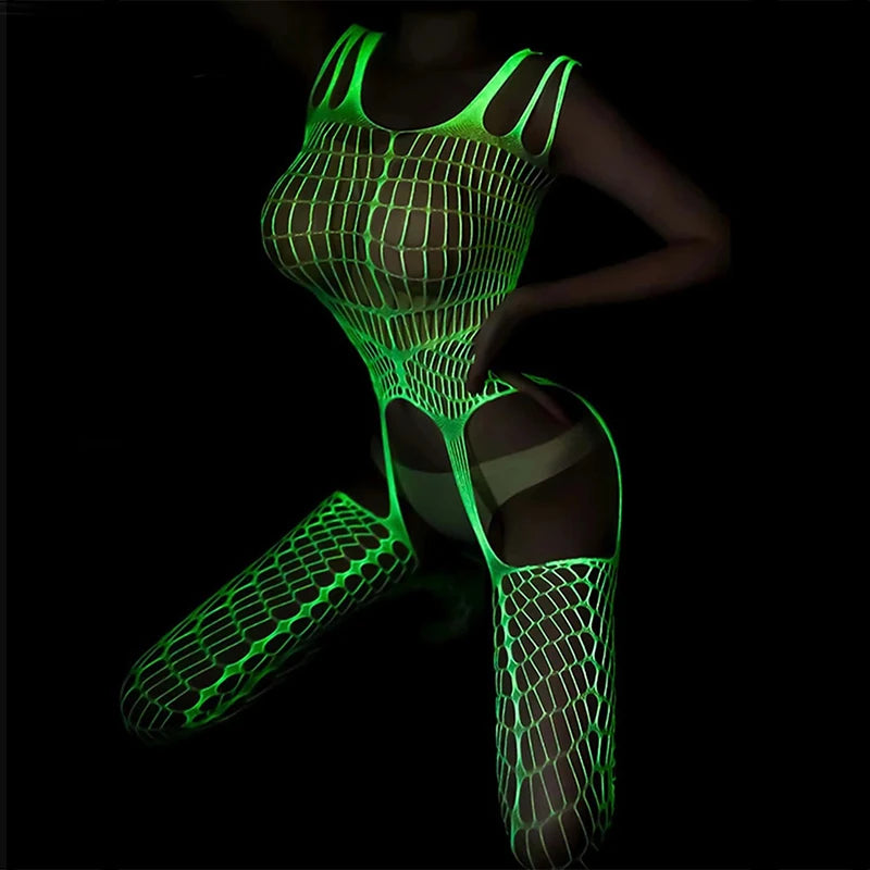 New Crotchless Fishnet Bodysuit